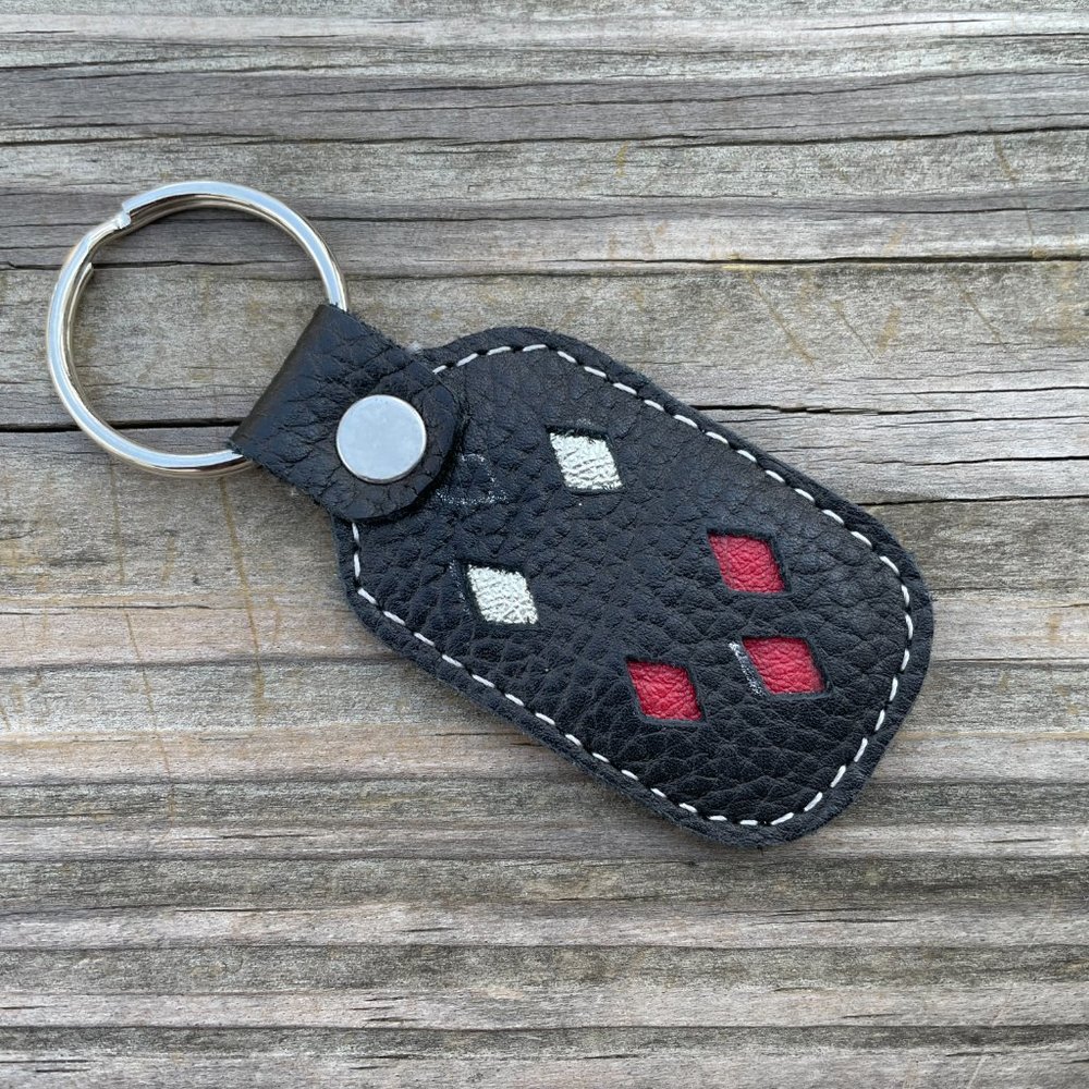 Keychain Black Genuine Leather Handmade Key Chain Keys Holder